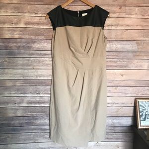 Chico’s cream black career work sheath dress